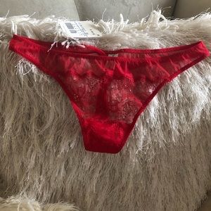 La Perla Malizia Red Lace Panties, SlopeFlower, Sm